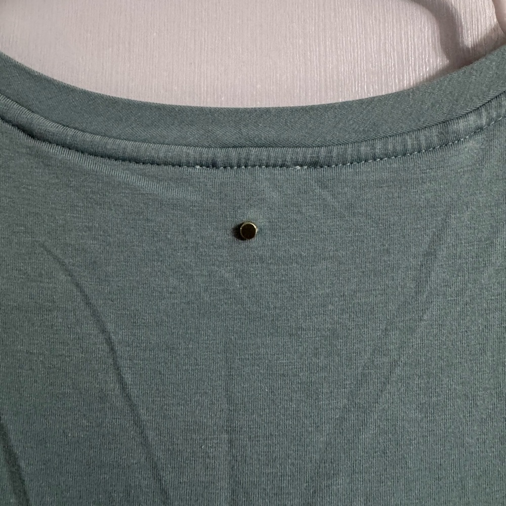 Cuyana Sleeveless Seafoam Green Drape Back Dress Size Medium - Picture 4 of 13